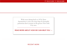 Tablet Screenshot of doorautomation.com